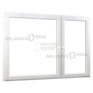 Dvojkrídlové plastové okno so stĺpikom 2/3 + 1/3, REHAU Smartline+