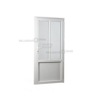  Vedľajšie vchodové dvere PREMIUM, pravé - 880 x 2080 mm, barva biela/zlatý dub